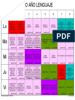 Horario 2do Año Lenguaje