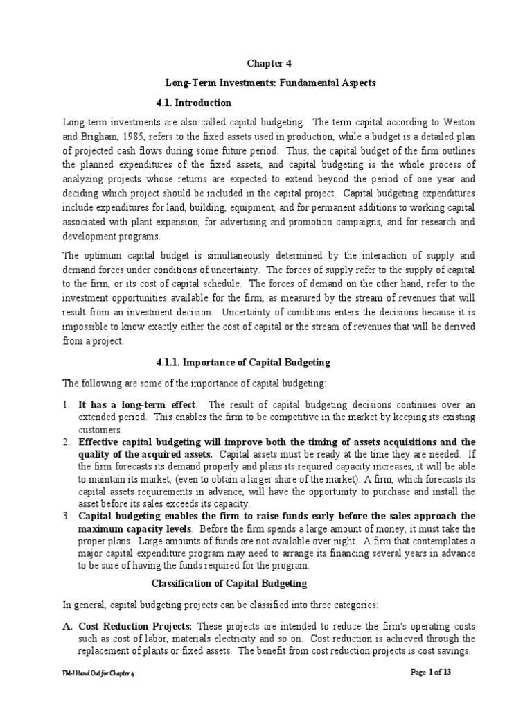 Info. L Chapter 5 Investment Decision For Special Class Descargar
