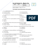 Ficha de Avaliação Nº 4 (Roma) Escolha Multipla Versão A