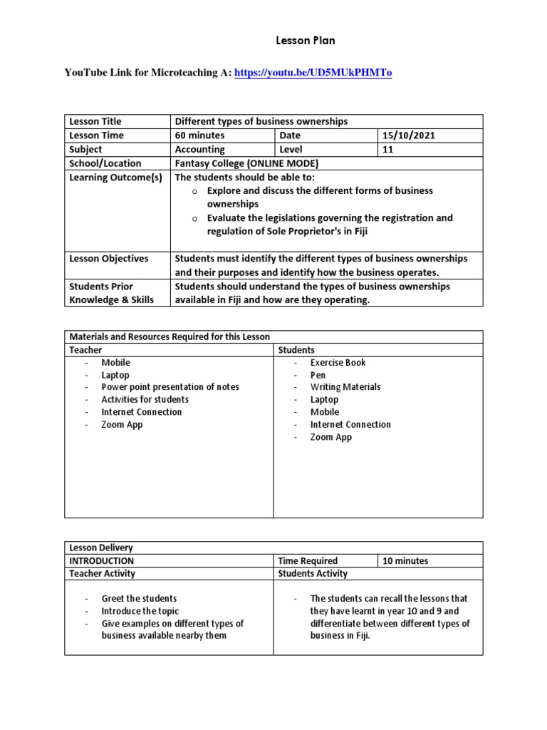 Unit of Work PDF Lesson Plan Teachers