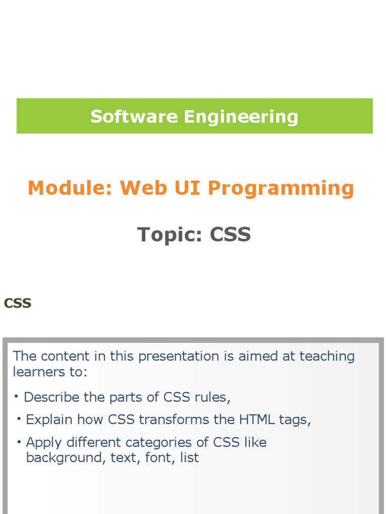 SEF WEB Session 4 CSS Basics | PDF