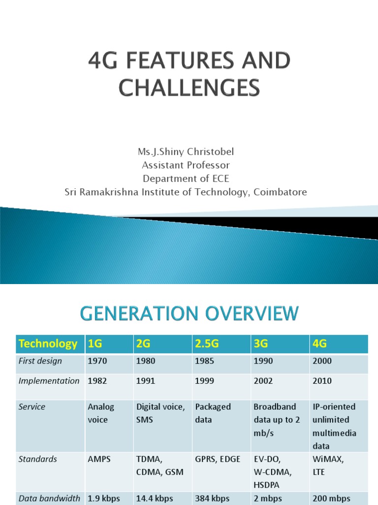 4G Technology Features and Overview | PDF | Wi Max | Orthogonal ...