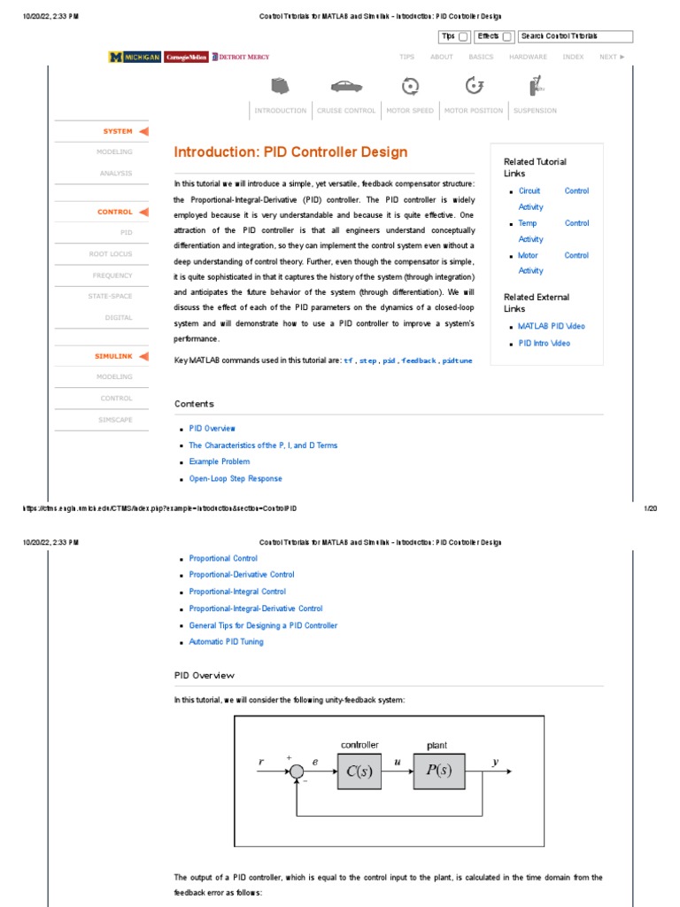Control Tutorials For MATLAB and Simulink - Introduction - PID ...