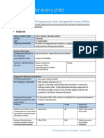 HACT Programmatic Visit Template for Bangladesh Education Project