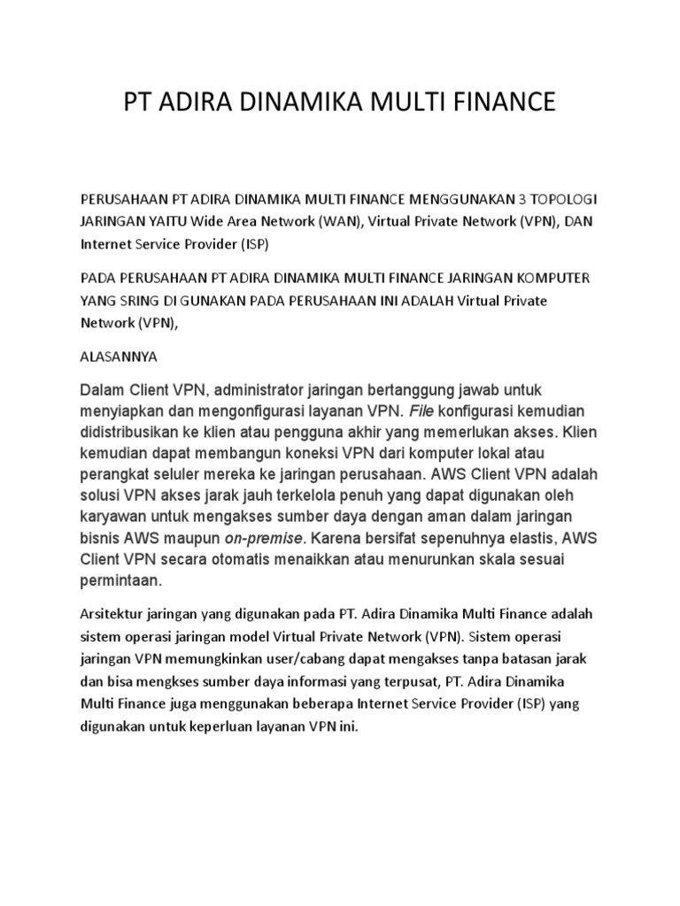 Pt Adira Dinamika Multi Finance Pdf