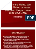 Reaksi Orang Melayu Dan Bukan Melayu Terhadap Cadangan