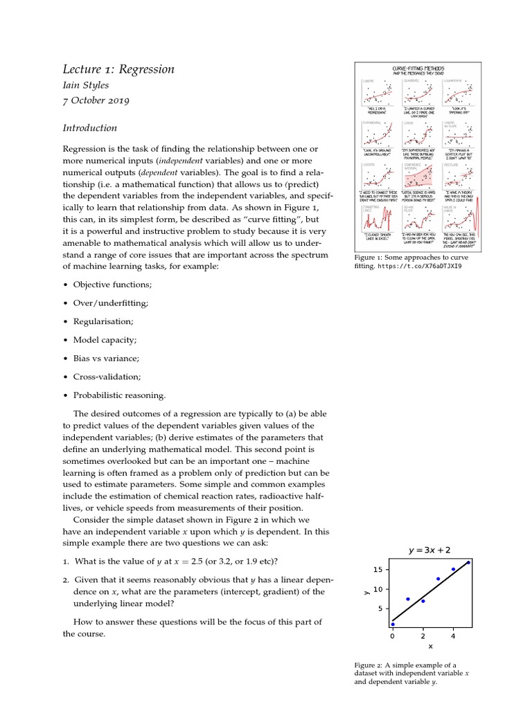Machine Learning Lecture 1 | Download Free PDF | Dependent And ...
