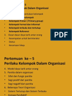 Pertemuan Ke - 5 Perilaku Kelompok Dalam Organisasi