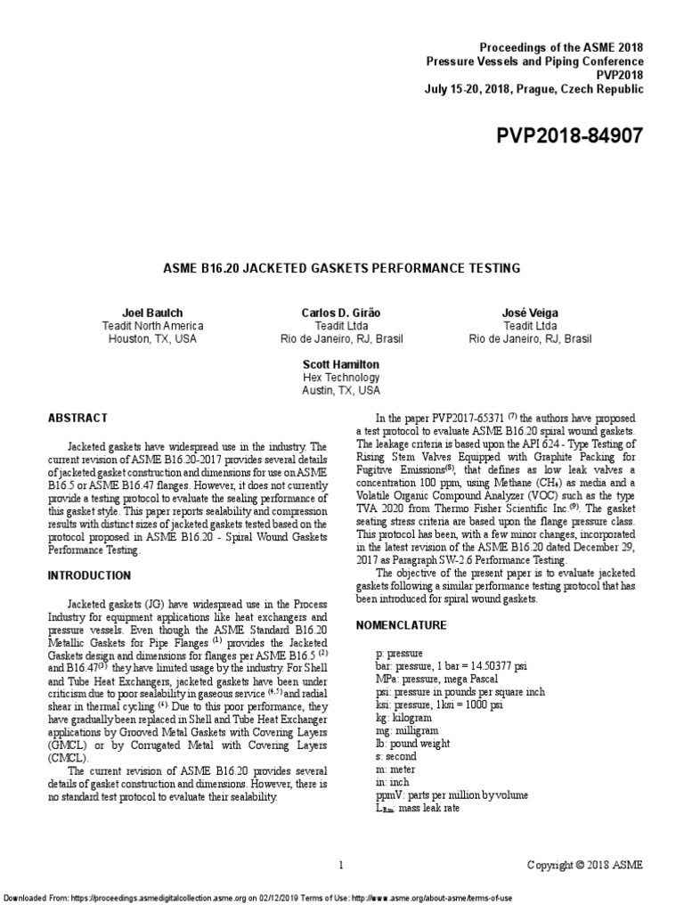 PVP2018 84907 | PDF | Pipe (Fluid Conveyance) | Materials