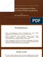 Pertemuan Ke 6 Peran Media Pembelajaran Dalam Pembelajaran Sistem Belajar Jarak Jauh