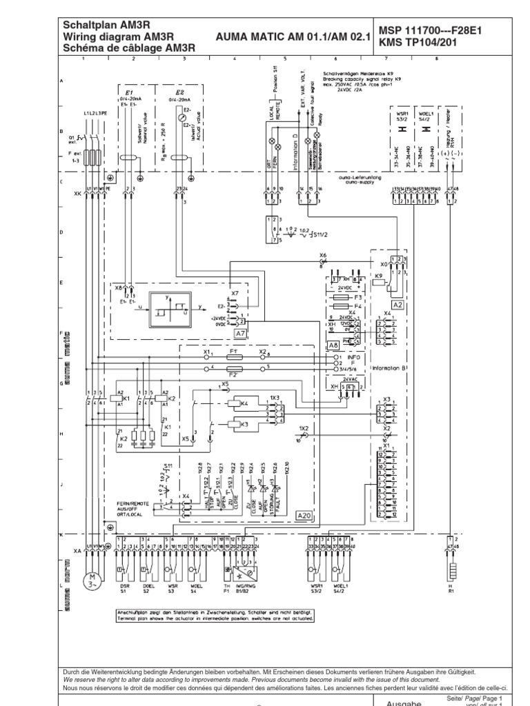 Auma sa 10.2 f10 схема подключения проводов