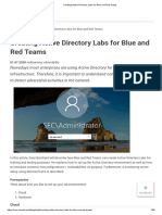 Creating Active Directory Labs For Blue and Red Teams