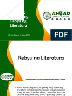 Aralin 5 - Pagsulat NG Rebyu NG Literatura