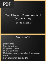 Two Element Phased Vertical Dipole Array Presentation See Http://tinyurl - Com/15metervideo