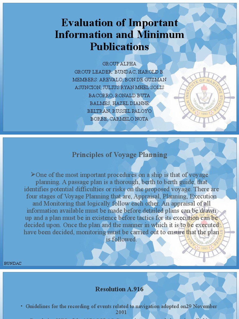 Voyage Planning and Navigation Guidelines | PDF | Navigation | Earth ...