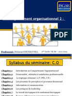 Le Comportement Organisationnel 2 2021 2022