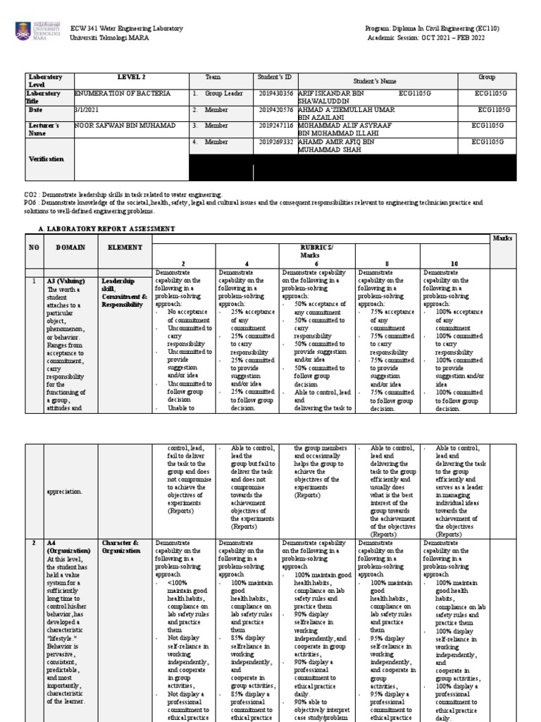 Lab Report Enumeration of Bacteria PDF Colony Forming Unit
