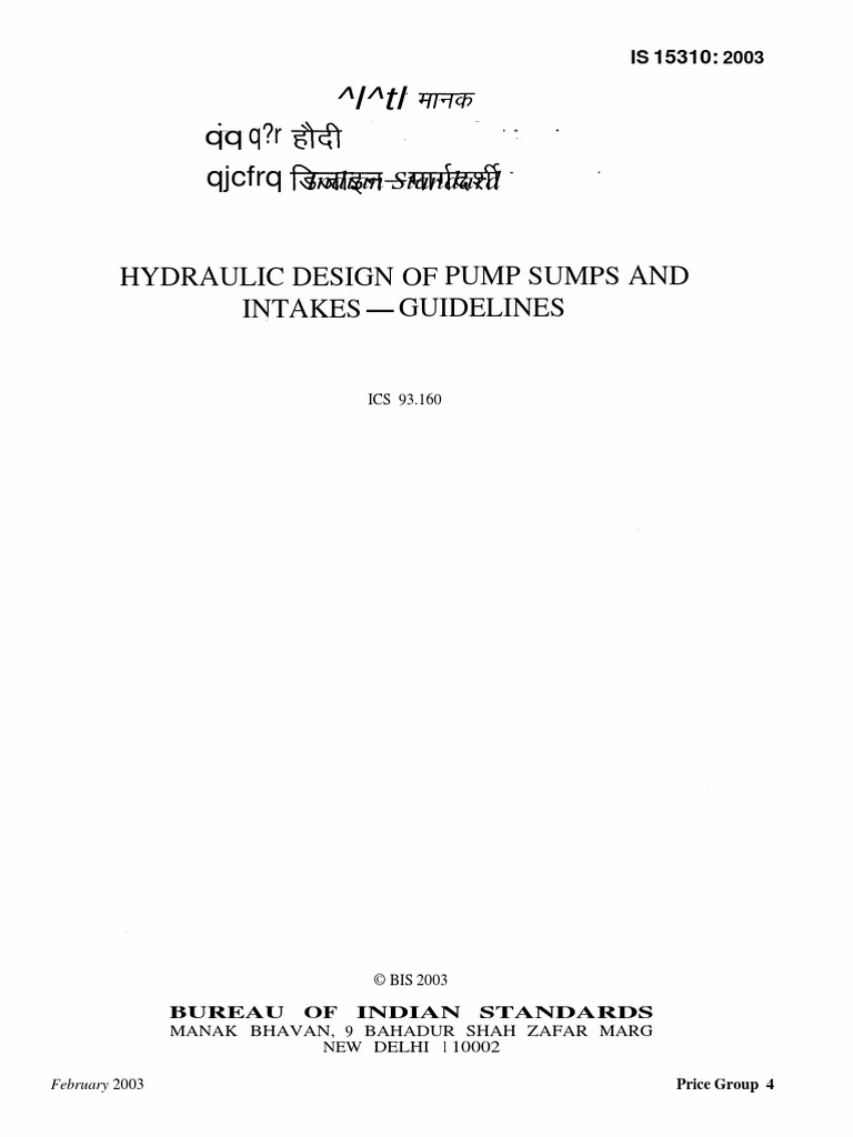 Hydraulic Design of Pump Sumps and PDF Pump Chemical Engineering
