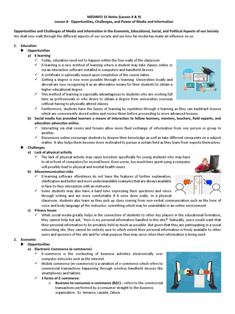 Media's Impact on Society: Opportunities & Challenges | PDF
