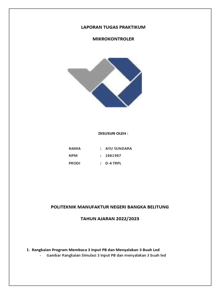Praktikum Mikrokontroler: Input dan LED | PDF | Metode & Bahan Ajar ...
