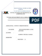 Costos y Presupuestos UNI Daniel Alcides Carrion