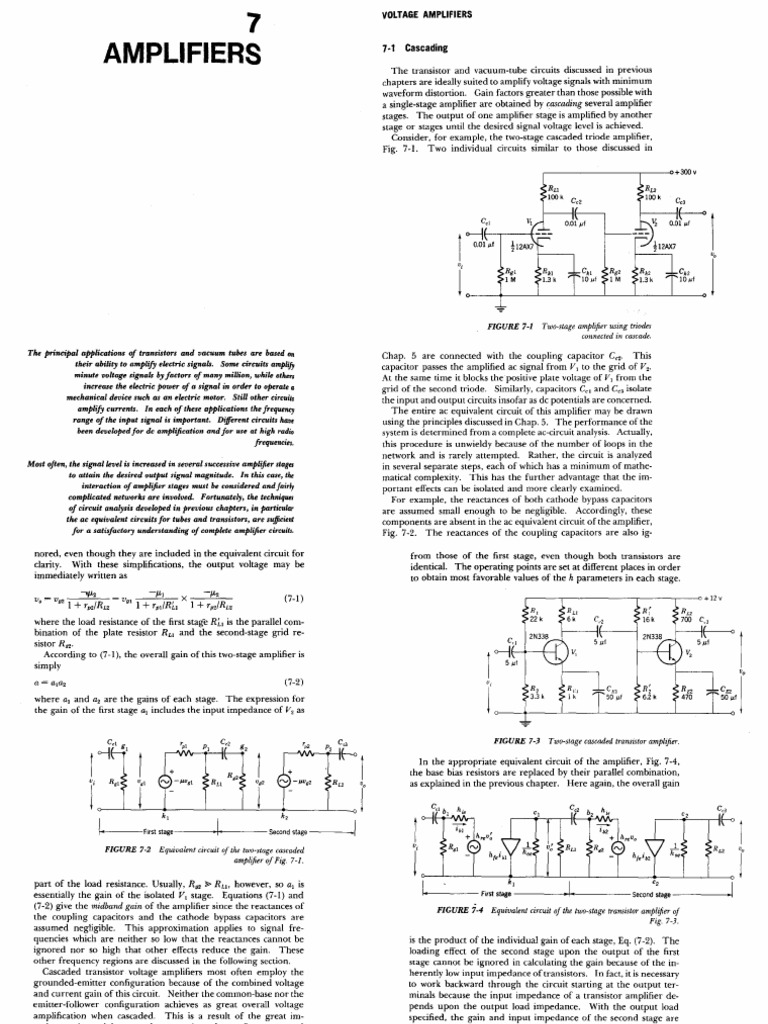 Vacuum Tubes Amplifier PDF Amplifier Electronic Circuits