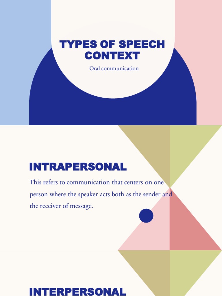 types of speech context essay