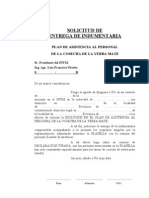 Solicitud de Entrega de Indumentaria