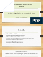 Organización y representación de datos estadísticos en la Universidad de Magallanes