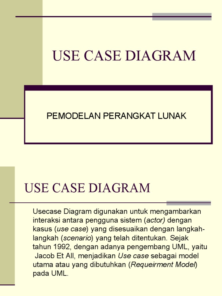 Diagram Use Case dalam Pemodelan Sistem | PDF