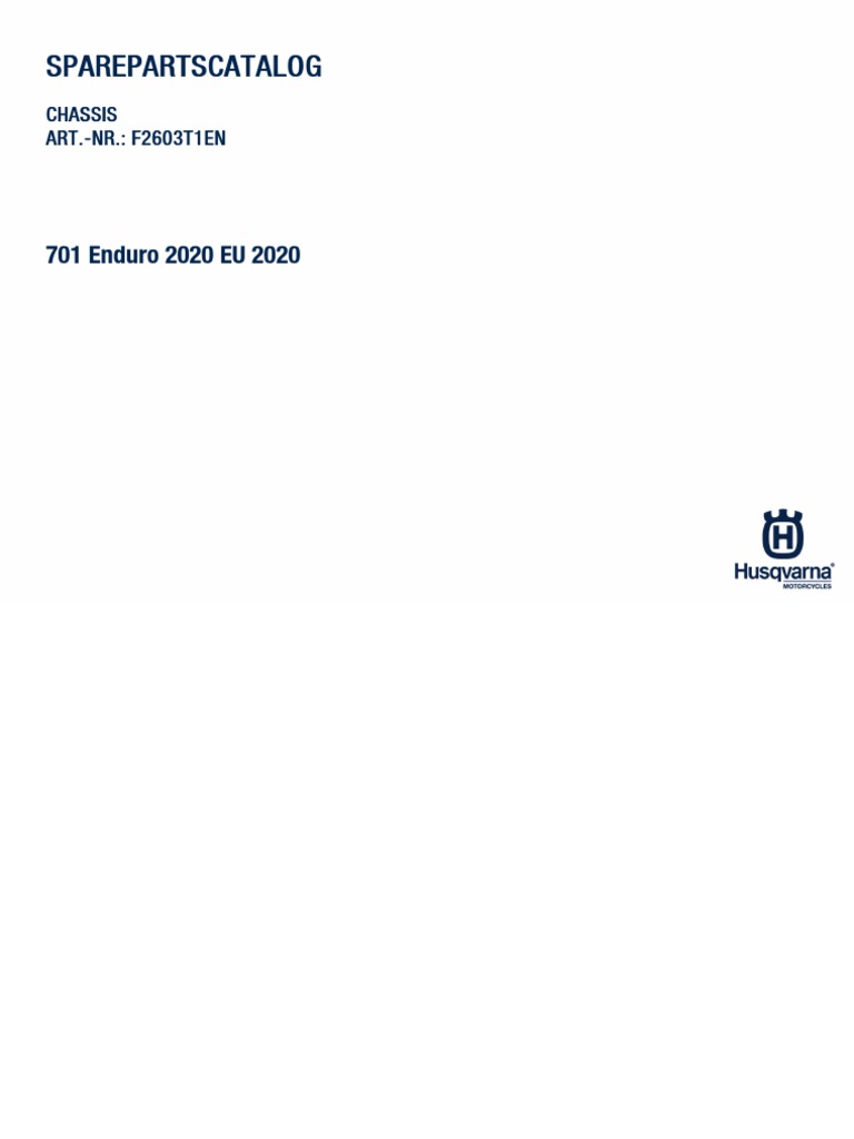 Manual de Partes Enduro 701 Chasis 2020 f2603t1 en | PDF | Anti Lock ...