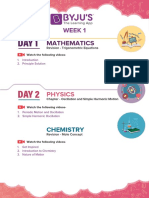 Study Plan 08 Class 11 JEE