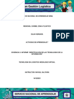 Evidencia 3 Informe Identificacion de Las Tecnologias de La Informacion