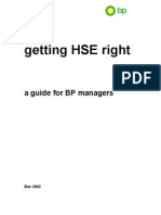 Getting HSE Right A Guide For BP Managers 2001