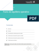 Punto de equilibrio operativo ESC 2