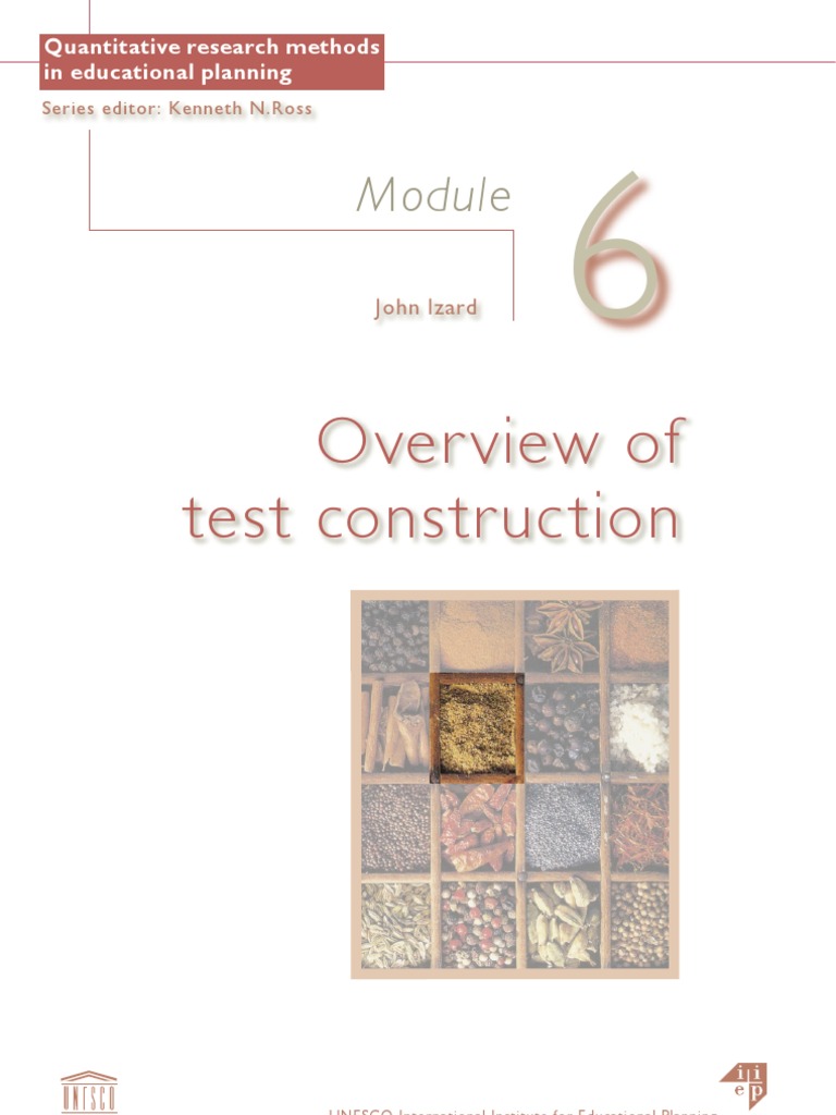 Overview of Test Construction | PDF | Educational Assessment | Test ...