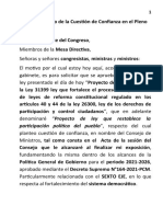 Planteamiento de la Cuestión de Cofianza en el Pleno VR