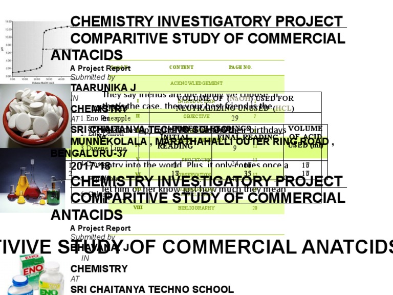 Chemistry Investigatory Project Comparitive Study of Commercial