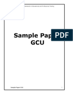 Sample Paper GCU