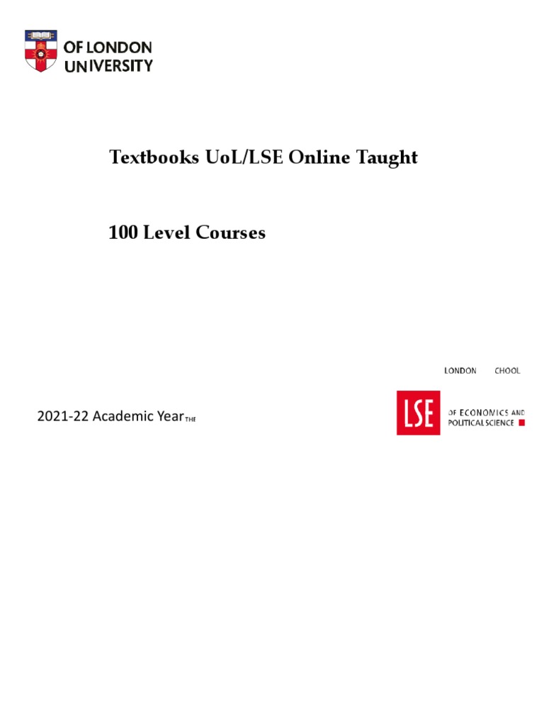 EMFSS Online Taught 100Level Courses Book List Updated 210222 PDF
