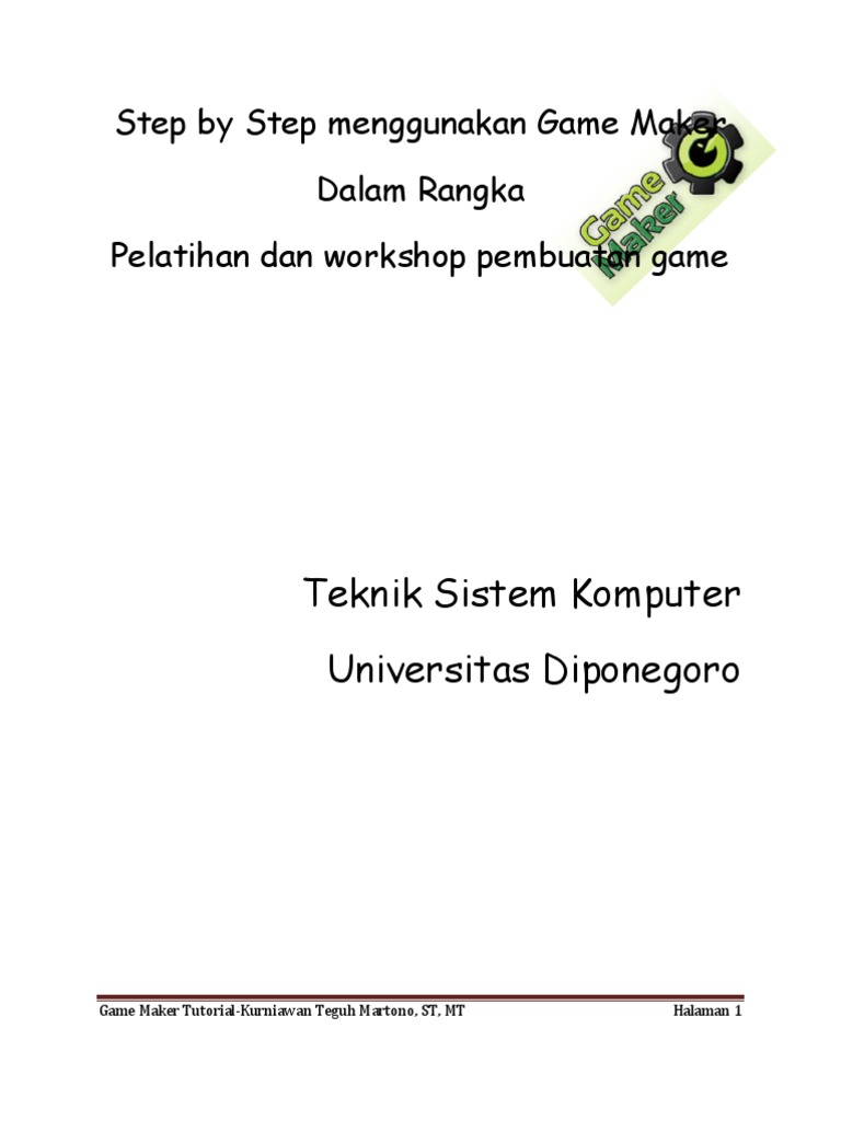 Step by Step Menggunakan Game Maker | PDF