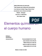 Elementos Quimicos Del Cuerpo Humano