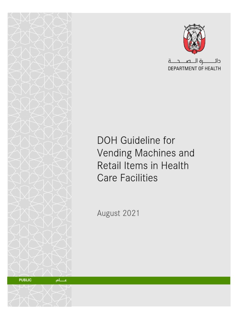 DOH Guidelines for Healthy Vending Machines | PDF | Diet & Nutrition ...