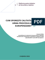 Cum Sporește Calitatea Vieții În Urma Procesului de Europenizare