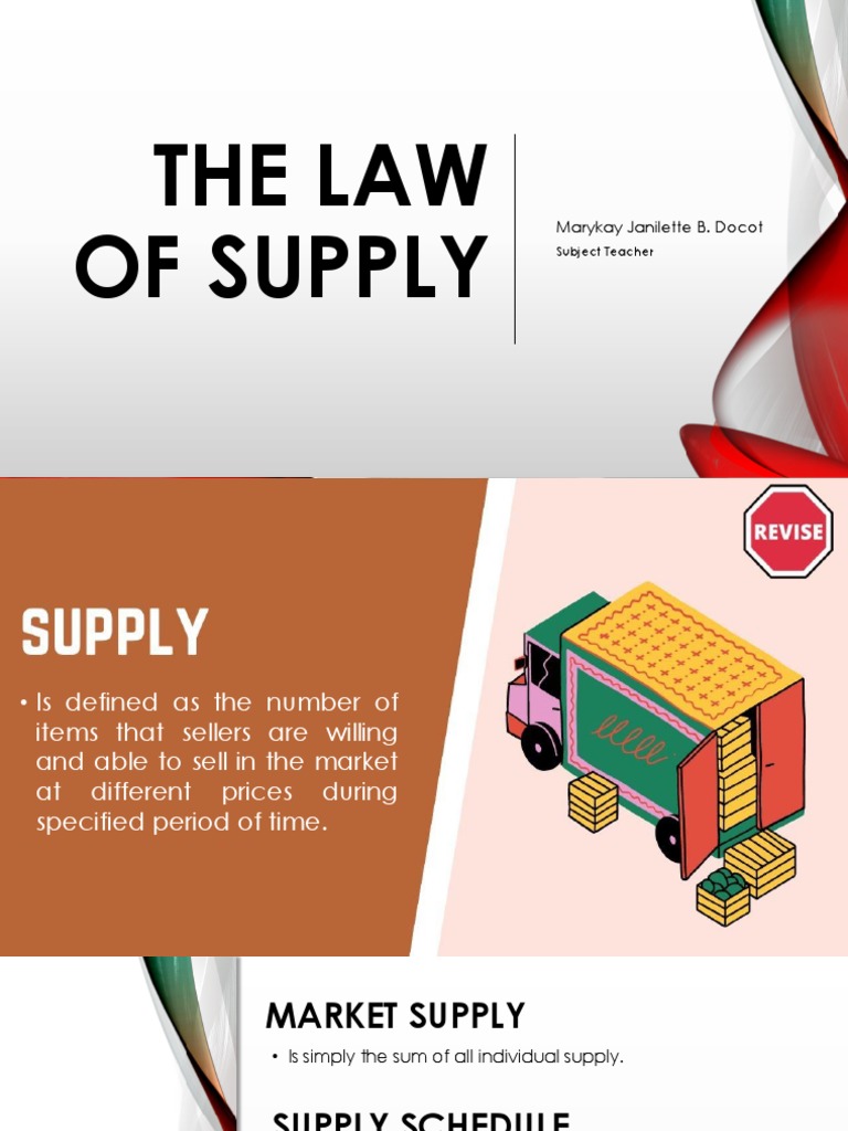 The Law of Supply | PDF