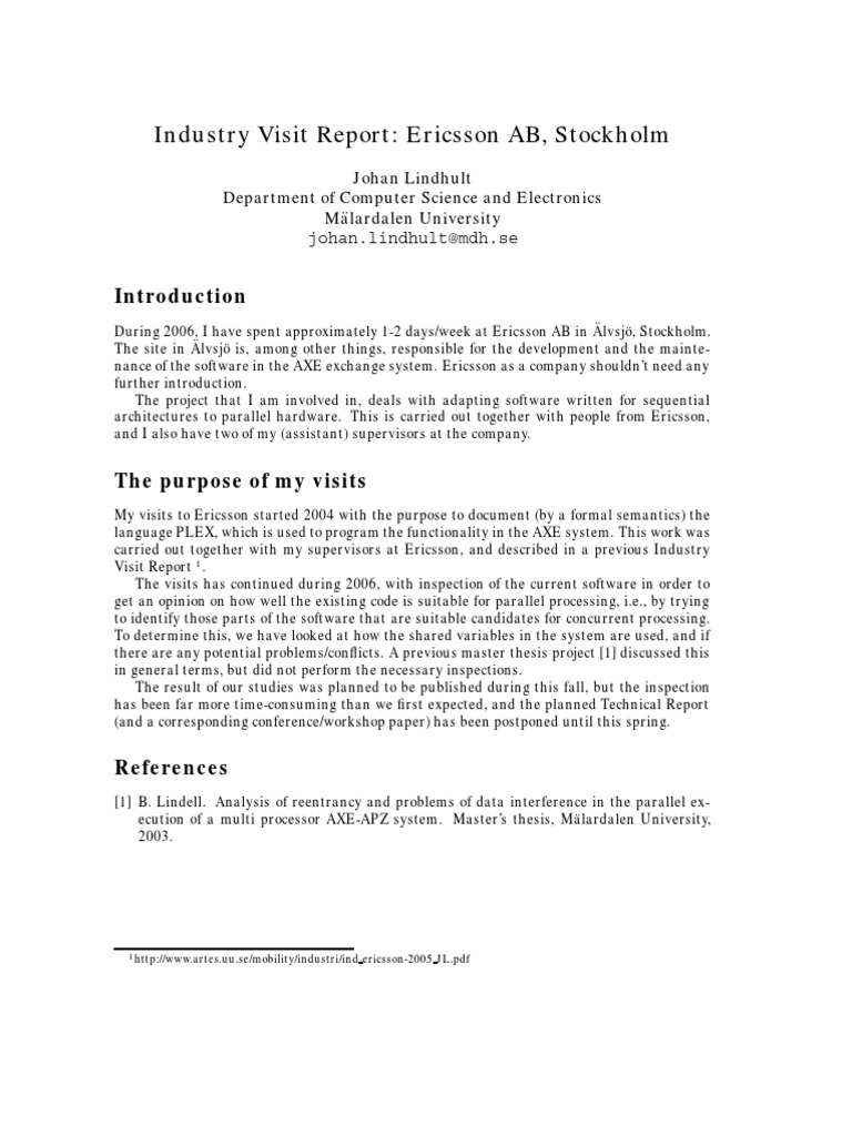 Industrial Visit Report Pdf Simulation Multimedia