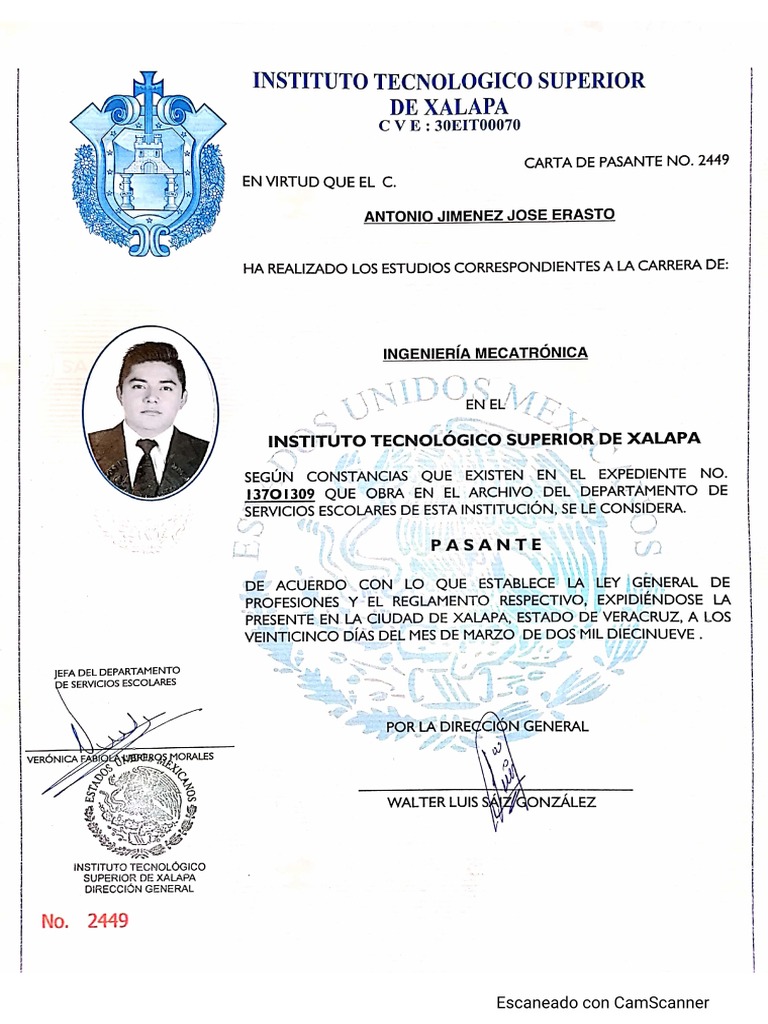 Comprobante de Ultimo Grado de Estudios PDF