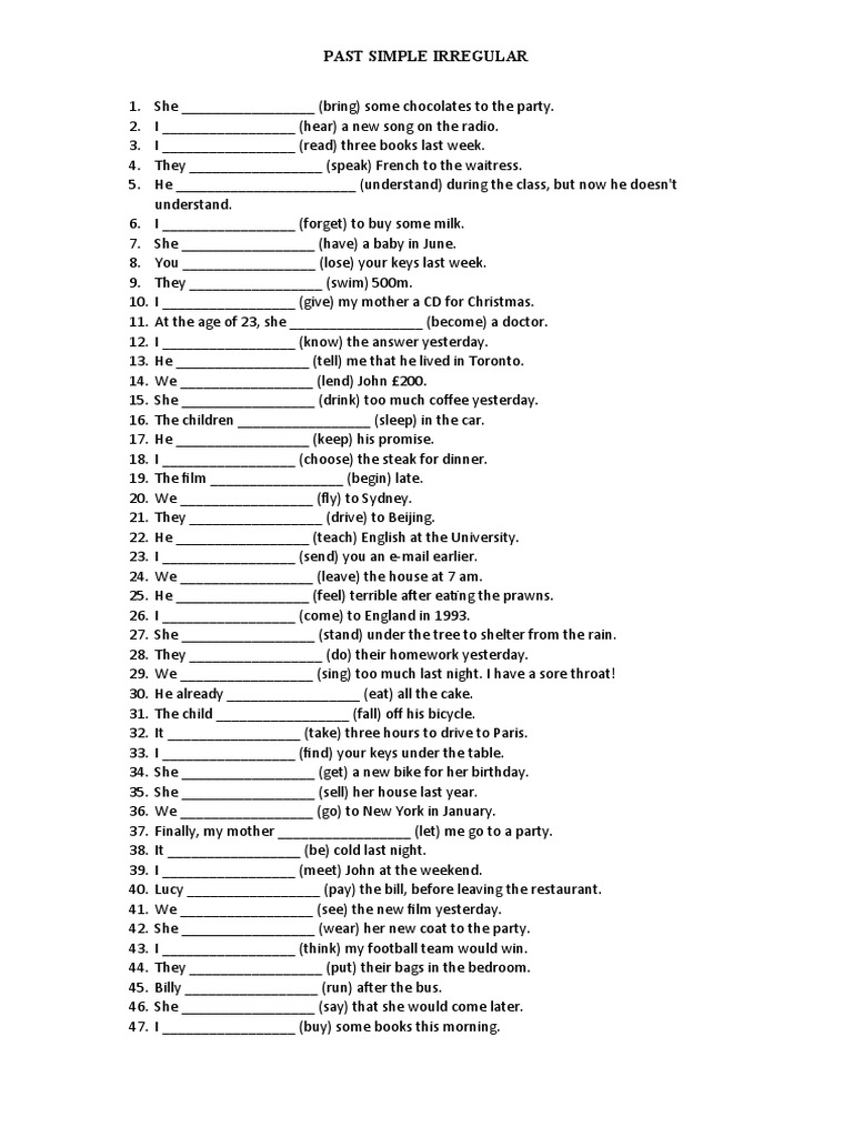 Past Simple | PDF