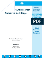 MnDOT Fracture Critical System Analysys For Steel Bridges - 2016