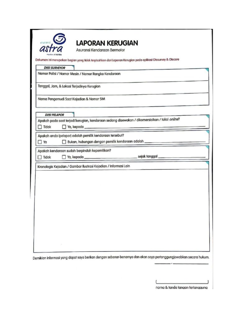 Dokumen Klaim Asuransi | PDF